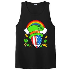 Rugby St Patricks Day Usa Flag Rainbow Shamrock Clover Gift PosiCharge Competitor Tank