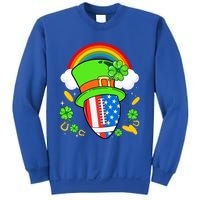 Rugby St Patricks Day Usa Flag Rainbow Shamrock Clover Gift Sweatshirt