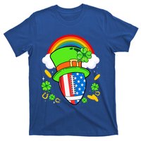 Rugby St Patricks Day Usa Flag Rainbow Shamrock Clover Gift T-Shirt