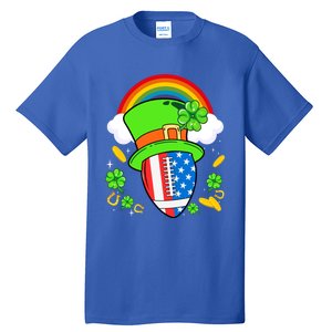 Rugby St Patricks Day Usa Flag Rainbow Shamrock Clover Gift Tall T-Shirt