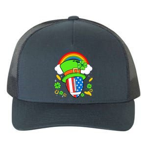 Rugby St Patricks Day Usa Flag Rainbow Shamrock Clover Gift Yupoong Adult 5-Panel Trucker Hat