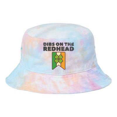 Retro St Patricks Day Dibs On The Redhead Funny Tie Dye Newport Bucket Hat