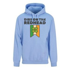 Retro St Patricks Day Dibs On The Redhead Funny Unisex Surf Hoodie