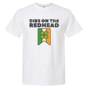 Retro St Patricks Day Dibs On The Redhead Funny Garment-Dyed Heavyweight T-Shirt