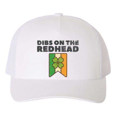 Retro St Patricks Day Dibs On The Redhead Funny Yupoong Adult 5-Panel Trucker Hat