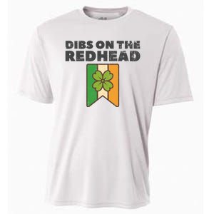 Retro St Patricks Day Dibs On The Redhead Funny Cooling Performance Crew T-Shirt