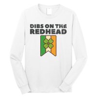 Retro St Patricks Day Dibs On The Redhead Funny Long Sleeve Shirt