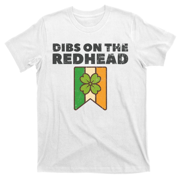 Retro St Patricks Day Dibs On The Redhead Funny T-Shirt