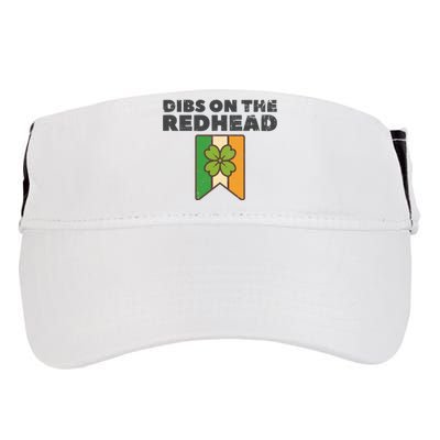 Retro St Patricks Day Dibs On The Redhead Funny Adult Drive Performance Visor