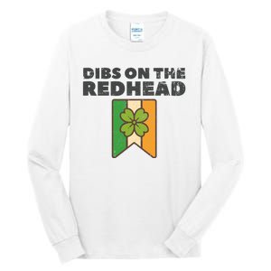 Retro St Patricks Day Dibs On The Redhead Funny Tall Long Sleeve T-Shirt