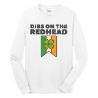 Retro St Patricks Day Dibs On The Redhead Funny Tall Long Sleeve T-Shirt