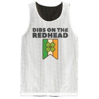 Retro St Patricks Day Dibs On The Redhead Funny Mesh Reversible Basketball Jersey Tank