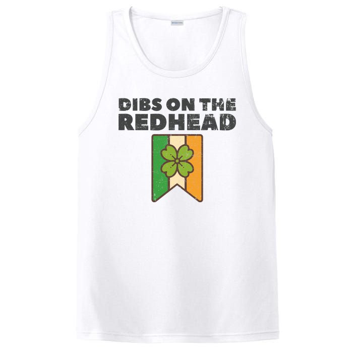 Retro St Patricks Day Dibs On The Redhead Funny PosiCharge Competitor Tank