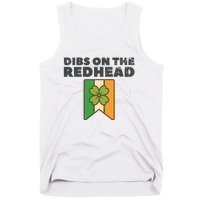 Retro St Patricks Day Dibs On The Redhead Funny Tank Top