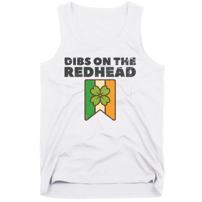 Retro St Patricks Day Dibs On The Redhead Funny Tank Top