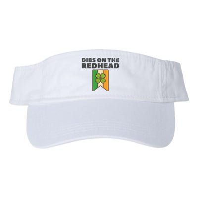 Retro St Patricks Day Dibs On The Redhead Funny Valucap Bio-Washed Visor