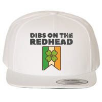 Retro St Patricks Day Dibs On The Redhead Funny Wool Snapback Cap