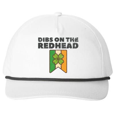 Retro St Patricks Day Dibs On The Redhead Funny Snapback Five-Panel Rope Hat