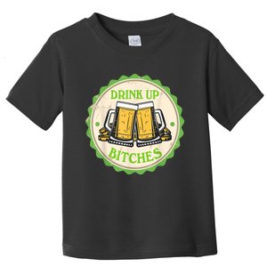 Retro St Patricks Day Drink Up Bitchs Shamrock Clover Beer Gift Toddler T-Shirt