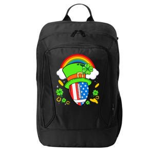 Rugby St Patricks Day Usa Flag Rainbow Shamrock Clover Funny Gift City Backpack