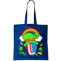 Rugby St Patricks Day Usa Flag Rainbow Shamrock Clover Funny Gift Tote Bag