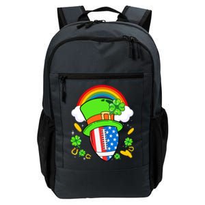 Rugby St Patricks Day Usa Flag Rainbow Shamrock Clover Funny Gift Daily Commute Backpack