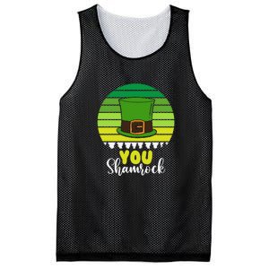 Retro St Patrick Day Leprechaun Hat You Shamrock Mesh Reversible Basketball Jersey Tank