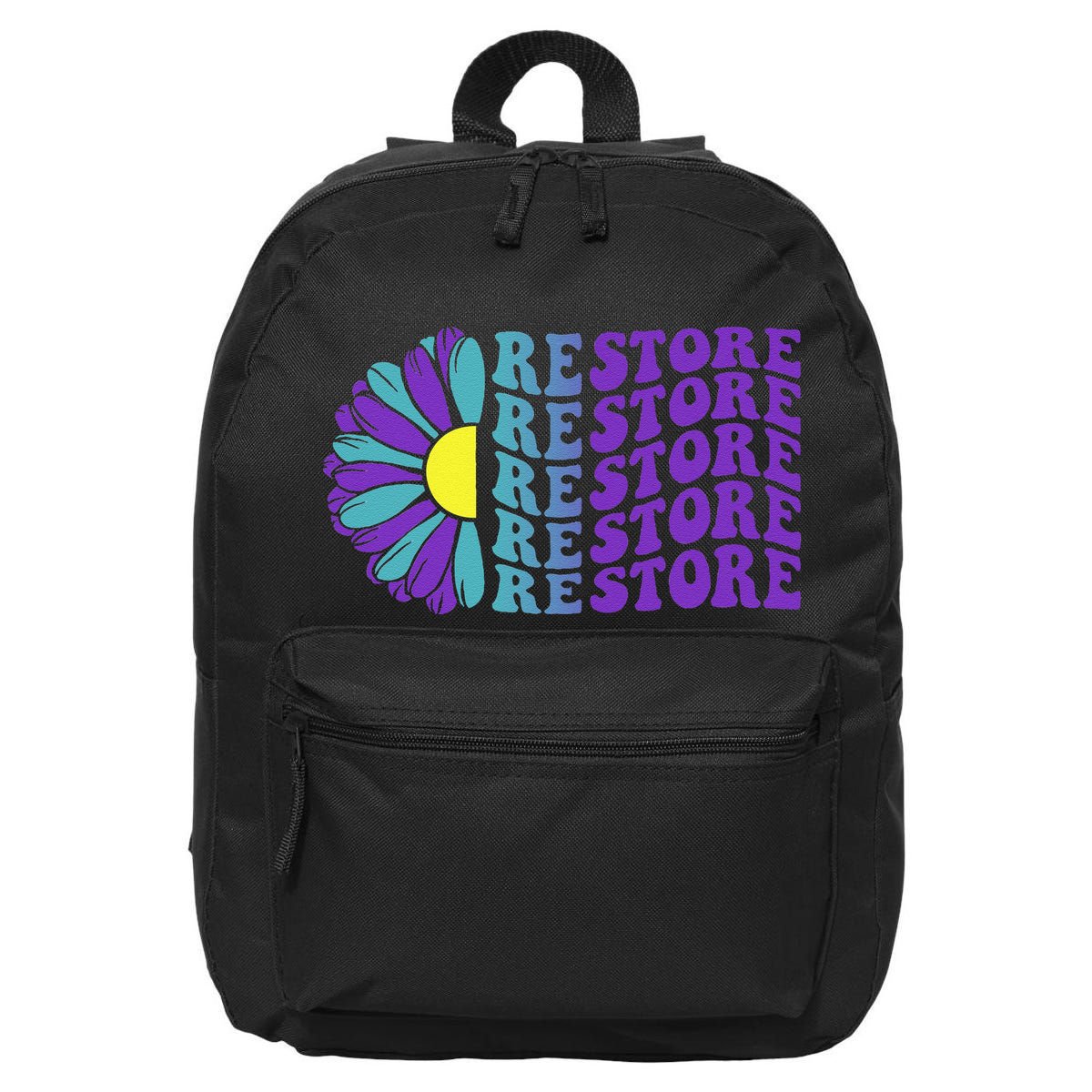 Restore Suicide Prevention Awareness Sunflower 16 in Basic Backpack