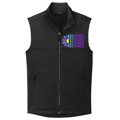 Restore Suicide Prevention Awareness Sunflower Collective Smooth Fleece Vest