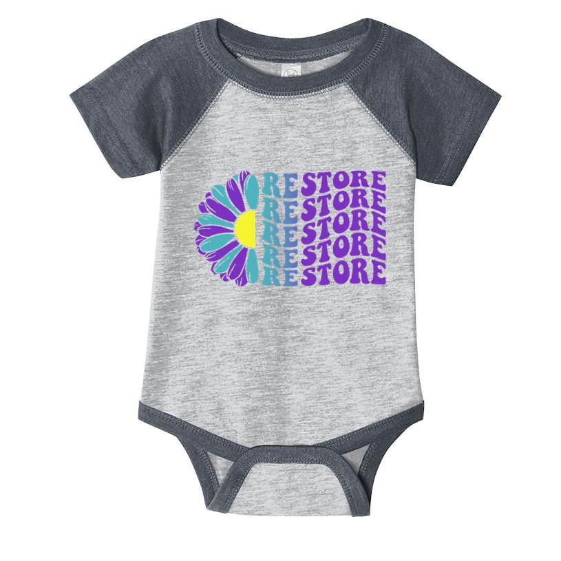 Restore Suicide Prevention Awareness Sunflower Infant Baby Jersey Bodysuit