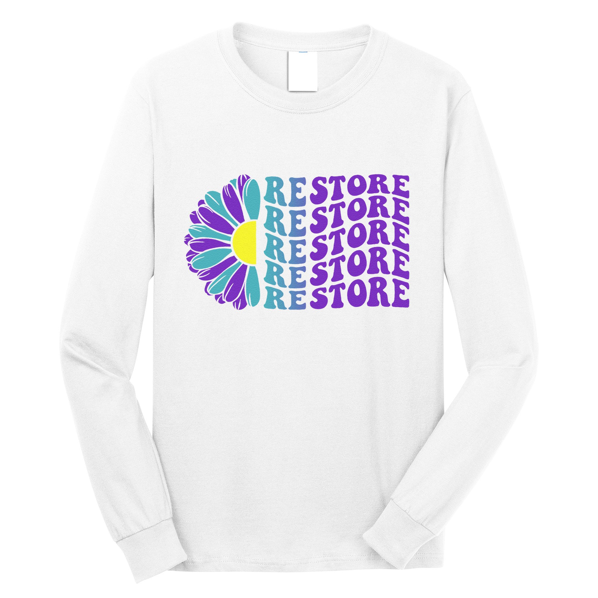 Restore Suicide Prevention Awareness Sunflower Long Sleeve Shirt
