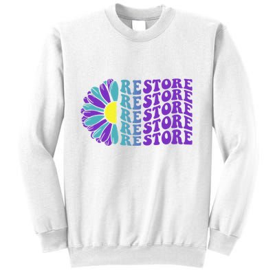 Restore Suicide Prevention Awareness Sunflower Sweatshirt