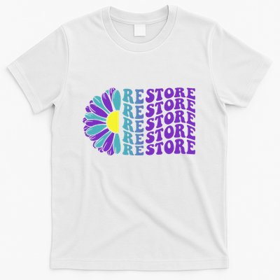 Restore Suicide Prevention Awareness Sunflower T-Shirt