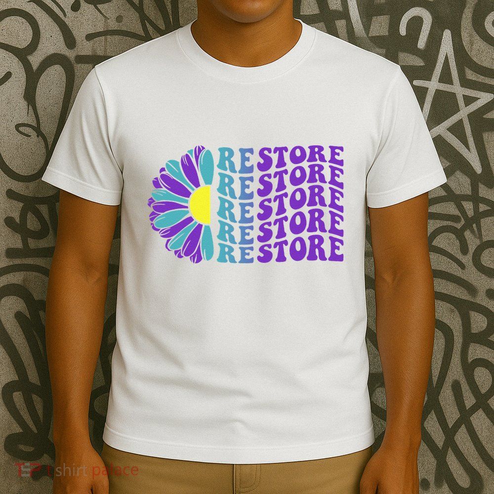 Restore Suicide Prevention Awareness Sunflower T-Shirt