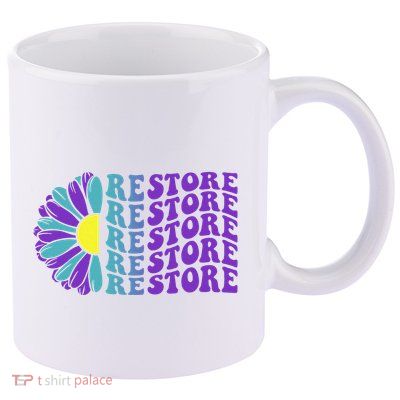 Restore Suicide Prevention Awareness Sunflower 11oz C Handle Ceramic Mug