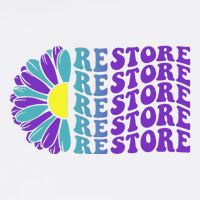 Restore Suicide Prevention Awareness Sunflower Flat Bill Trucker Hat
