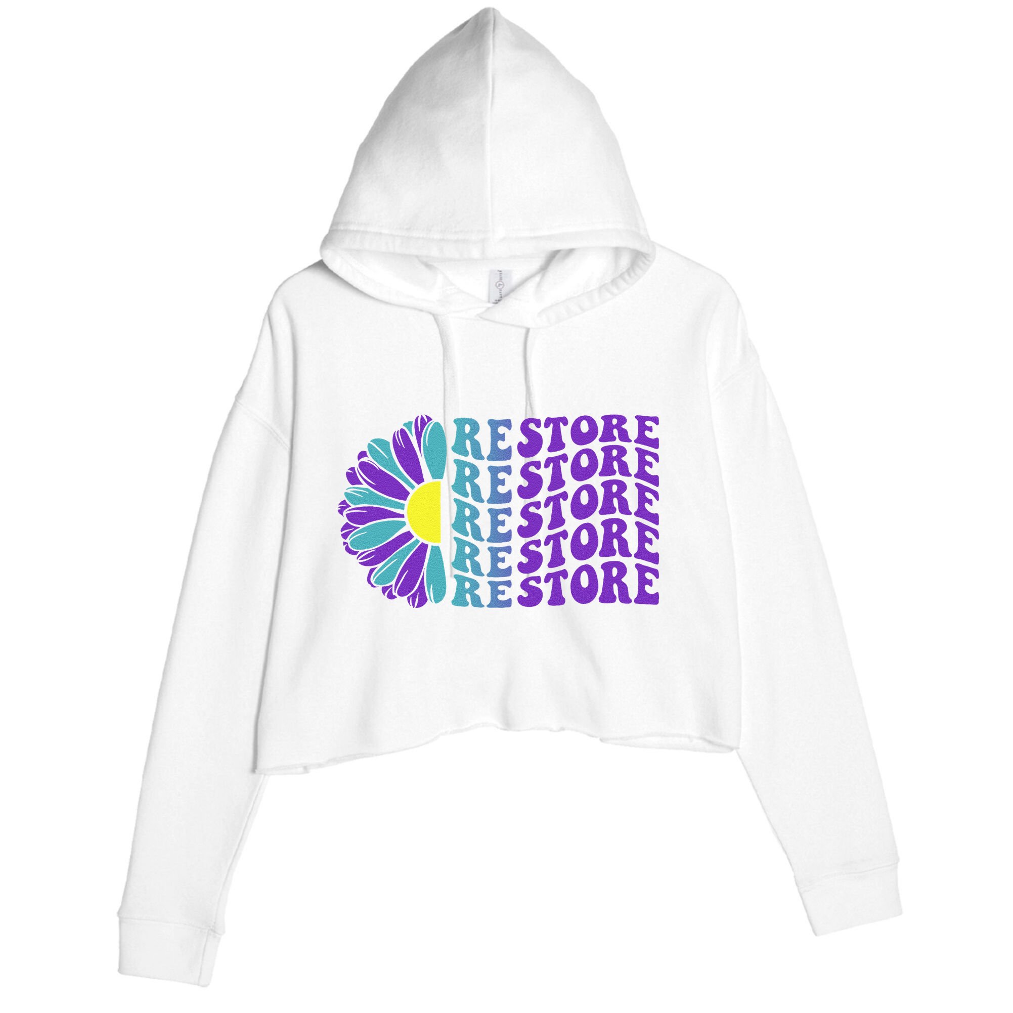 Restore Suicide Prevention Awareness Sunflower Crop Fleece Hoodie