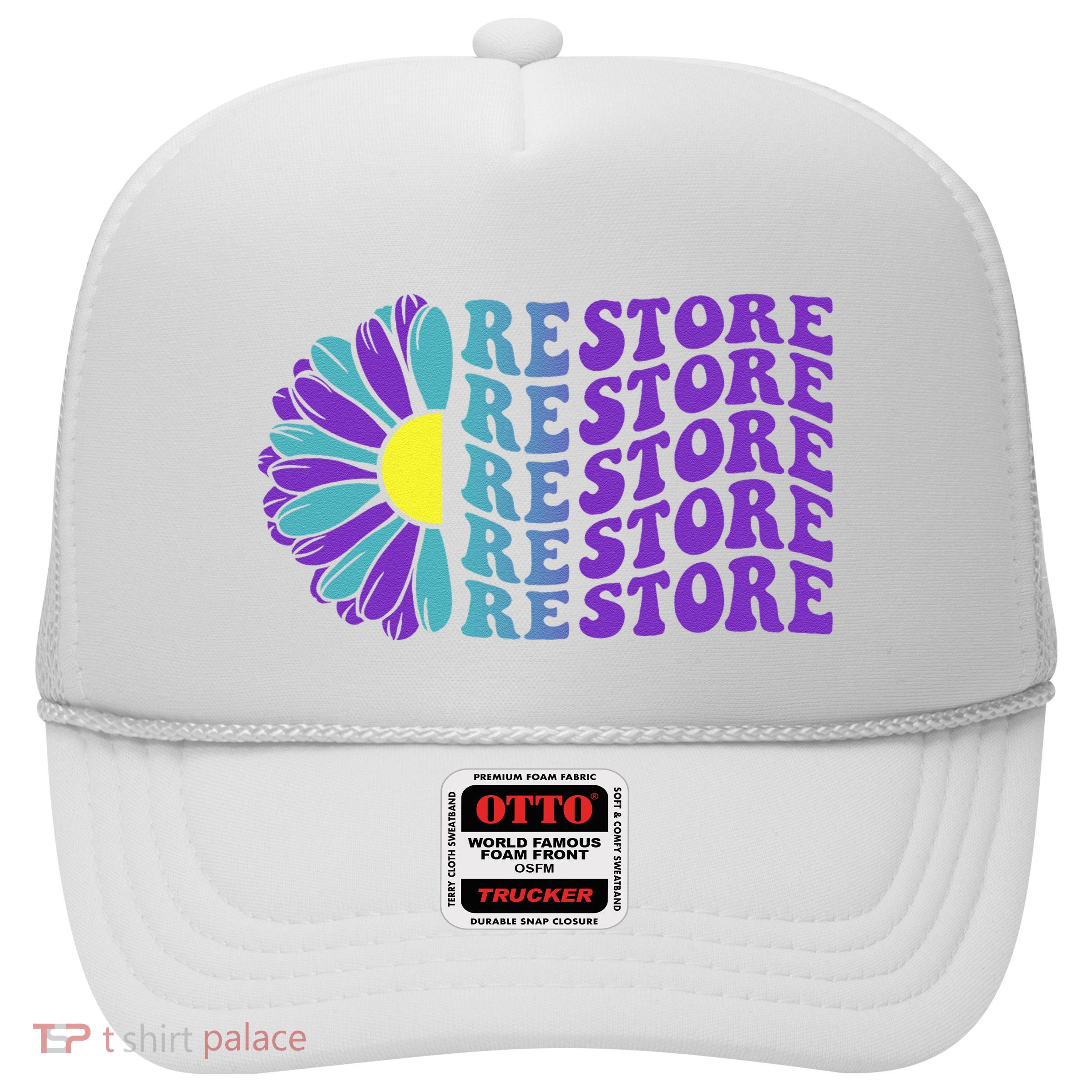 Restore Suicide Prevention Awareness Sunflower Trucker Hat