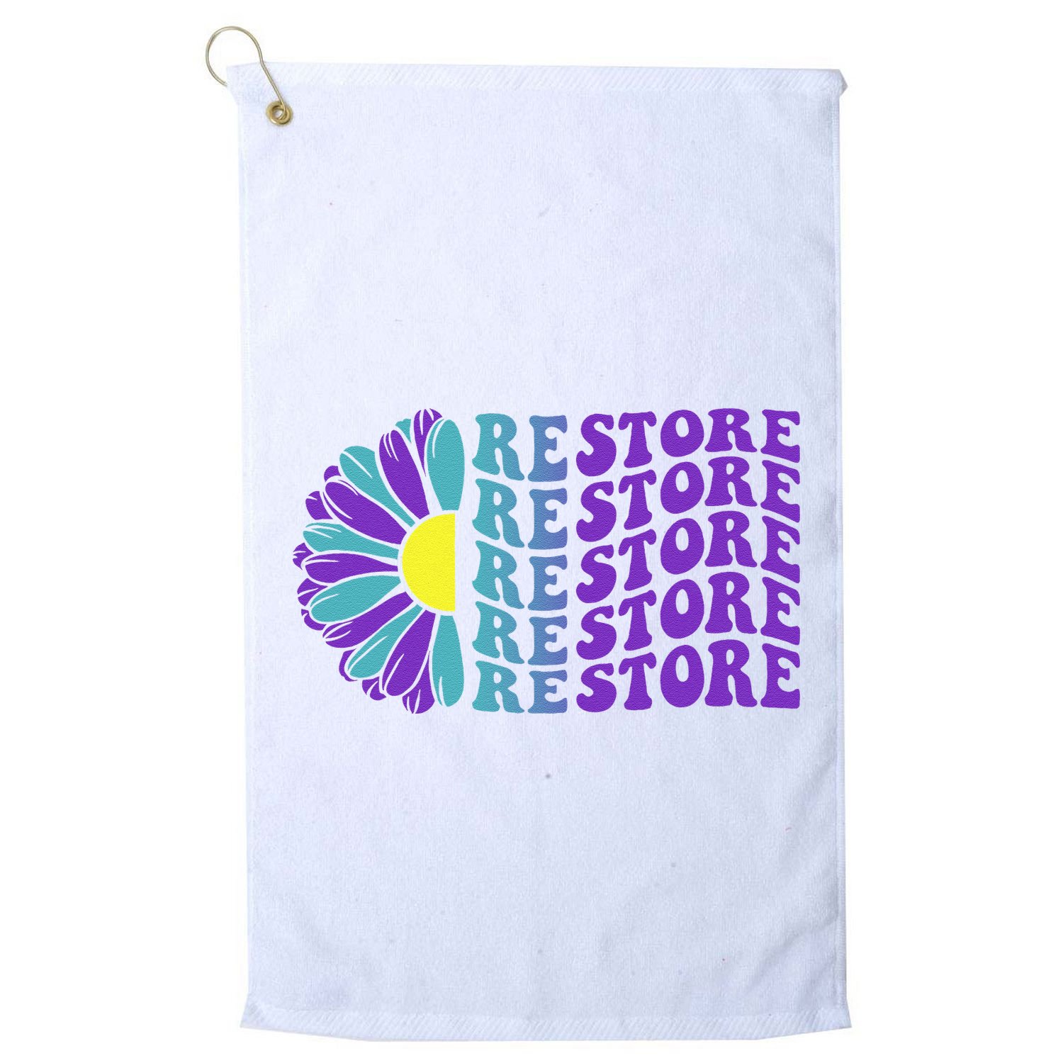 Restore Suicide Prevention Awareness Sunflower Golf Towel