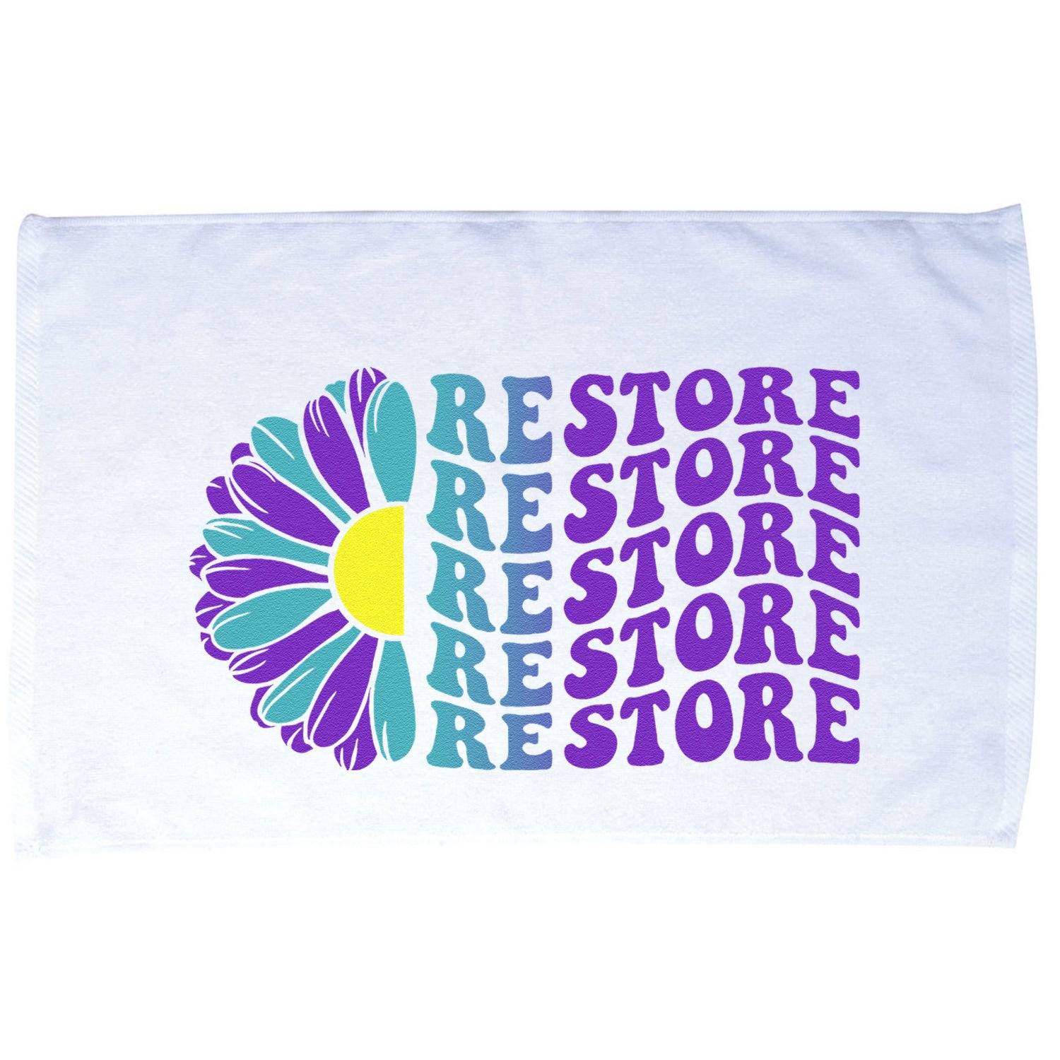 Restore Suicide Prevention Awareness Sunflower Microfiber Hand Towel