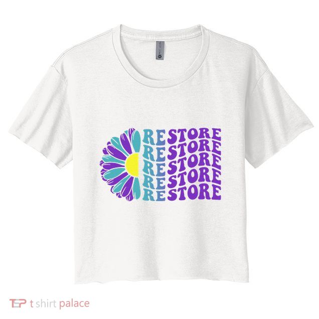 Restore Suicide Prevention Awareness Sunflower Crop Top