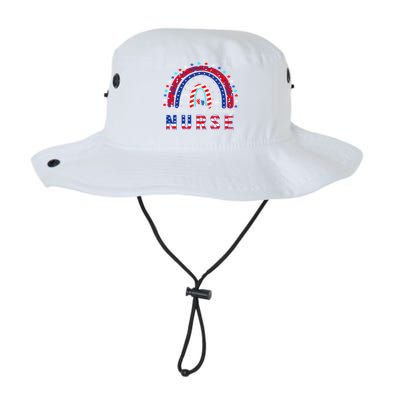 Rainbow Stethoscope Patriotic Labor Delivery Nurse 4Th July  Bucket Hat
