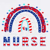 Rainbow Stethoscope Patriotic Labor Delivery Nurse 4Th July  11oz C Handle Ceramic Mug