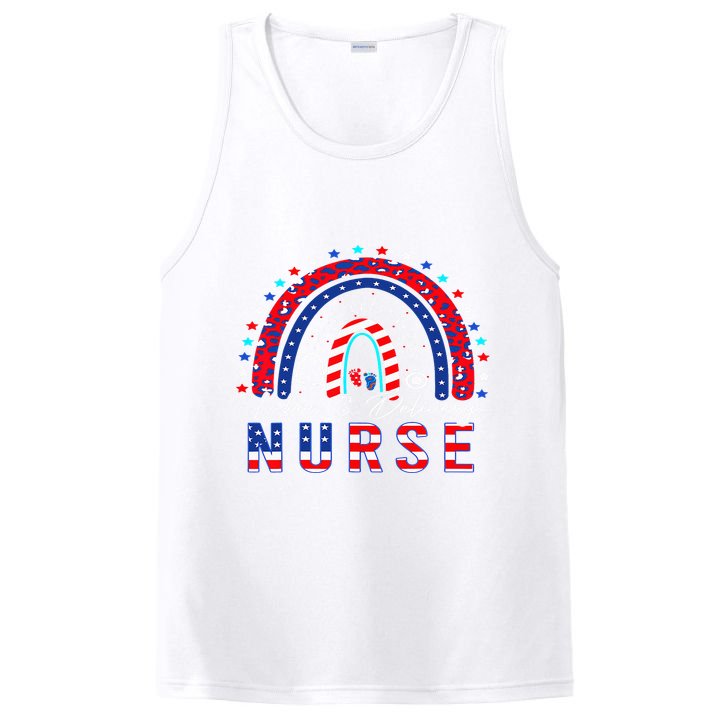 Rainbow Stethoscope Patriotic Labor Delivery Nurse 4Th July  PosiCharge Competitor Tank