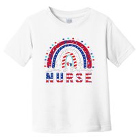 Rainbow Stethoscope Patriotic Labor Delivery Nurse 4Th July  Toddler T-Shirt