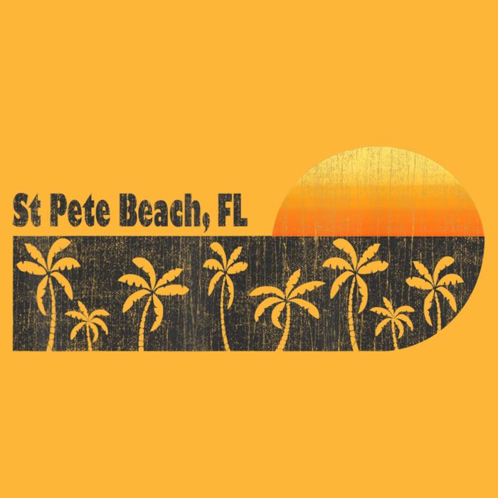 Retro St Pete Beach Florida Beach Sustainable Knit Beanie