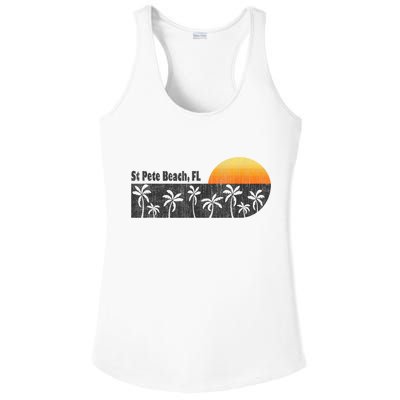 Retro St Pete Beach Florida Beach Ladies PosiCharge Competitor Racerback Tank