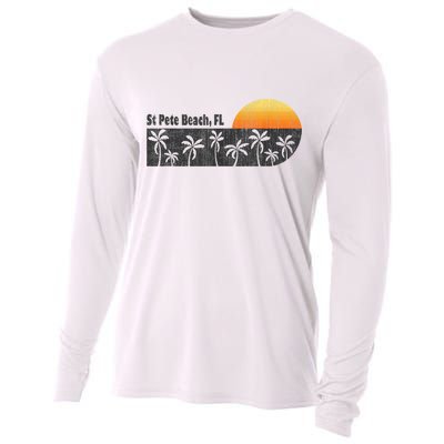 Retro St Pete Beach Florida Beach Cooling Performance Long Sleeve Crew