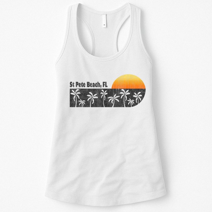 Retro St Pete Beach Florida Beach Womens Tank Top
