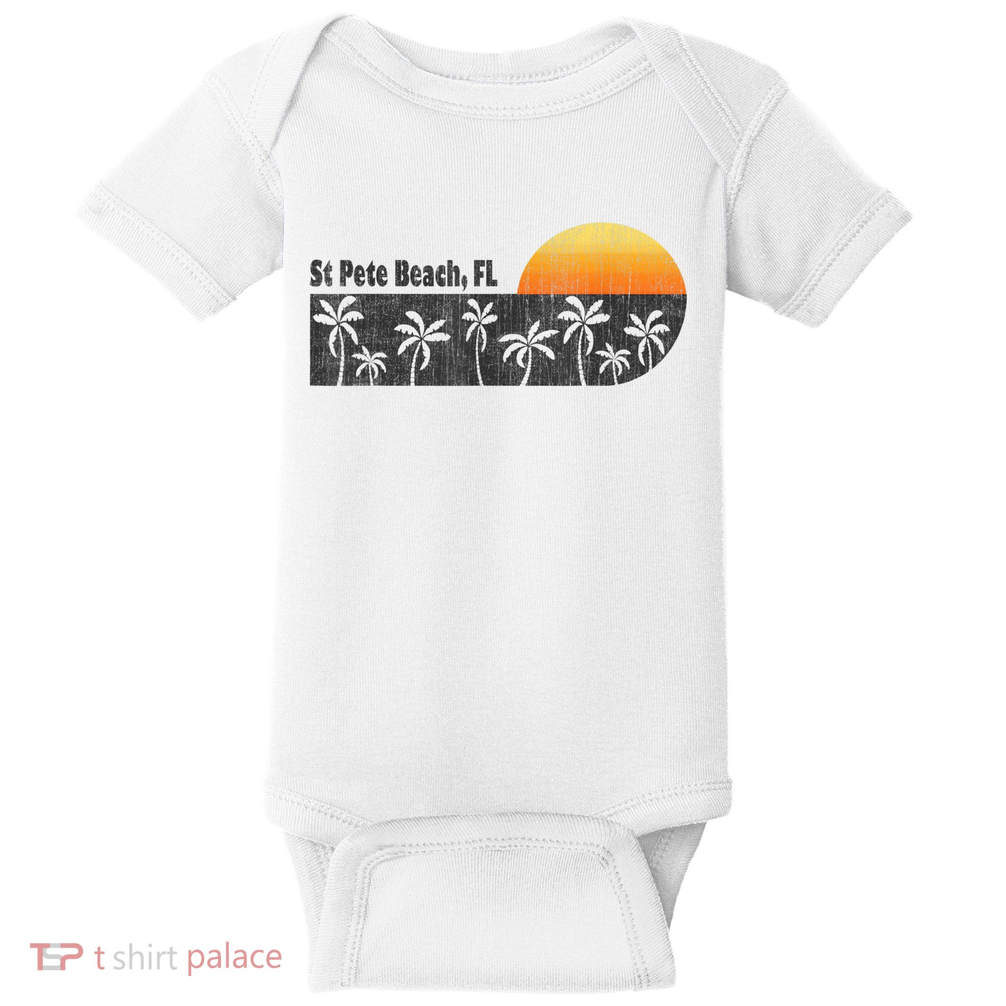 Retro St Pete Beach Florida Beach Baby Bodysuit